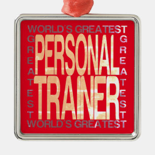 Worlds Greatest Personal Trainer Metal Tree Decoration