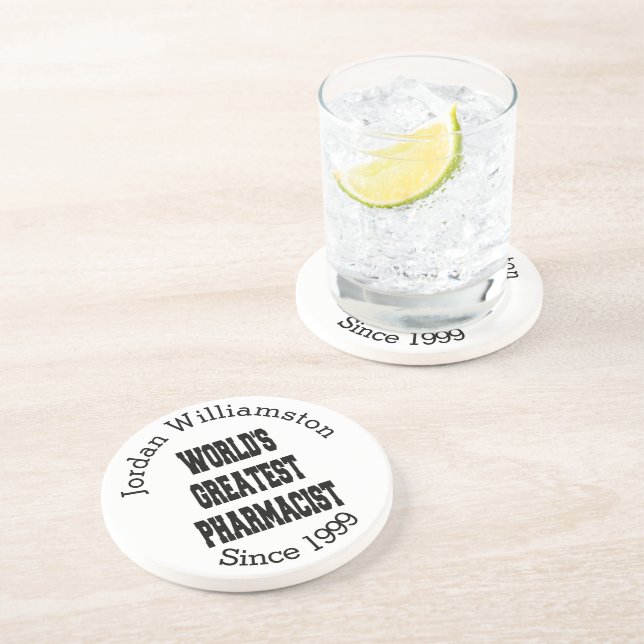 Worlds Greatest Pharmacist Coaster (Side)