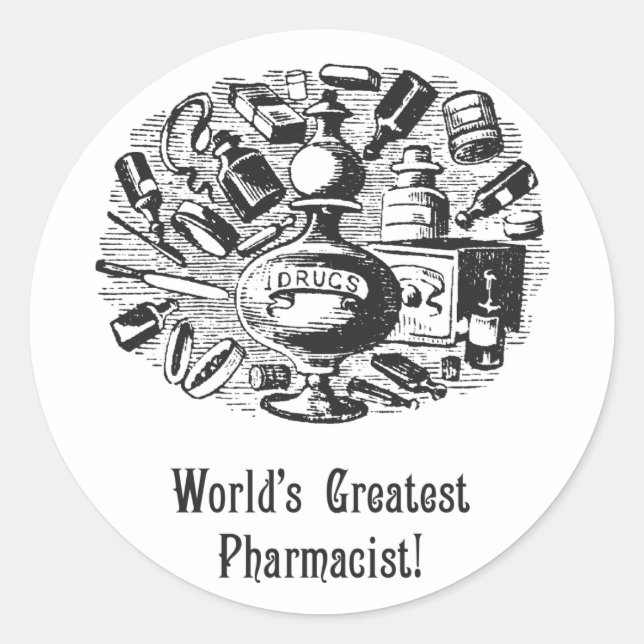 World's Greatest Pharmacist Stickers (Front)