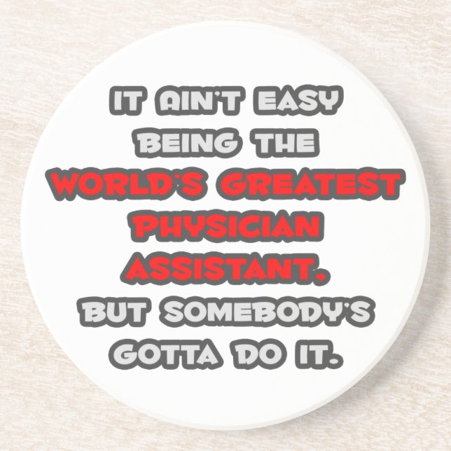 World's Greatest Physician Assistant Joke Coaster (Front)
