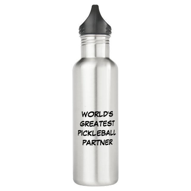 World's Greatest Pickleball Partner  710 Ml Water Bottle (Left)