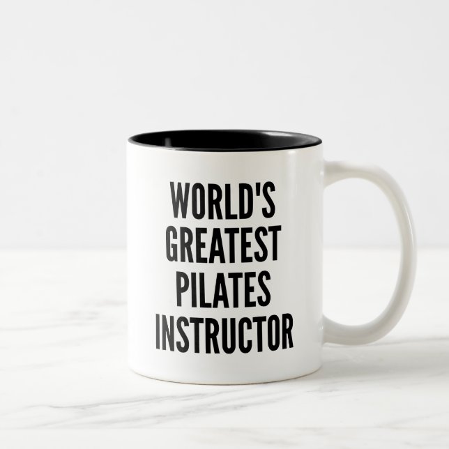 Worlds Greatest Pilates Instructor Two-Tone Coffee Mug (Right)