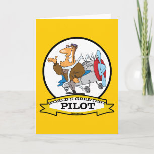WORLDS GREATEST PILOT II MEN CARTOON CARD