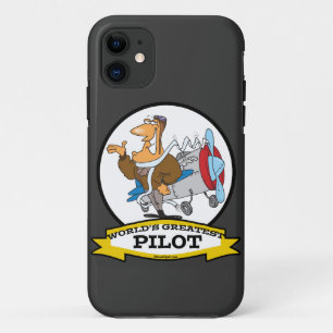 WORLDS GREATEST PILOT II MEN CARTOON iPhone 11 CASE