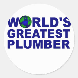 World's Greatest Plumber Classic Round Sticker