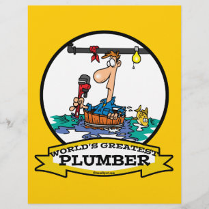 WORLDS GREATEST PLUMBER IV MEN CARTOON FLYER