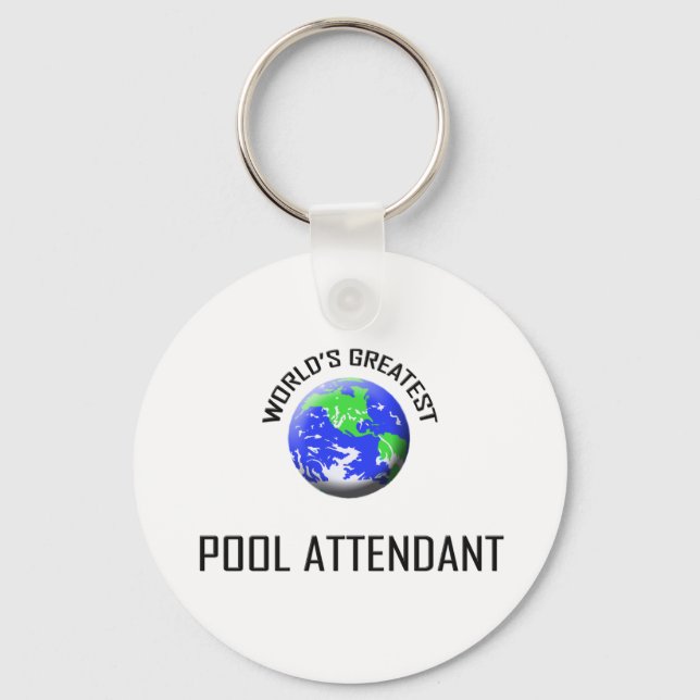 World's Greatest Pool Attendant Key Ring (Front)