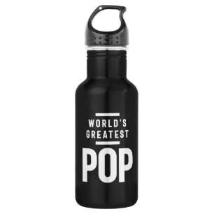 World's Greatest Pop   Father Grandpa Gift 532 Ml Water Bottle