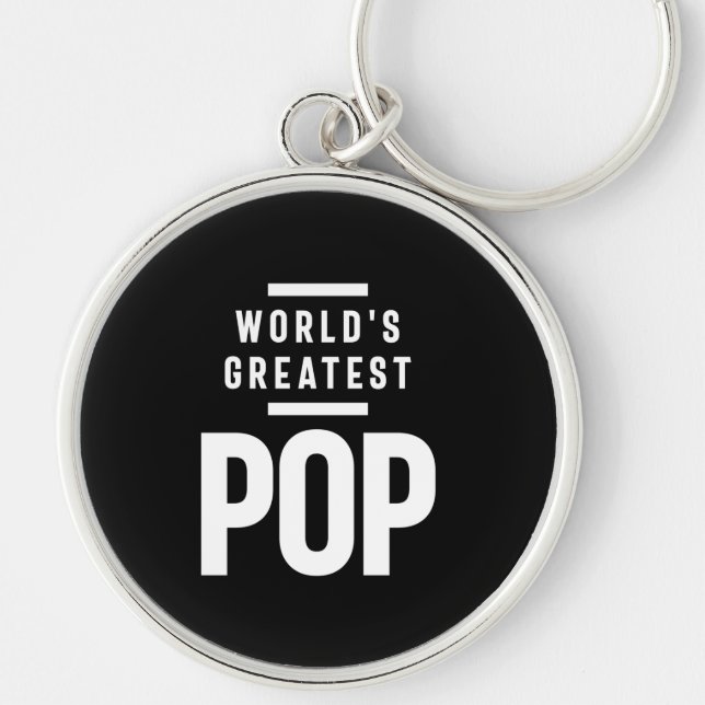 World's Greatest Pop | Father Grandpa Gift Key Ring (Front)