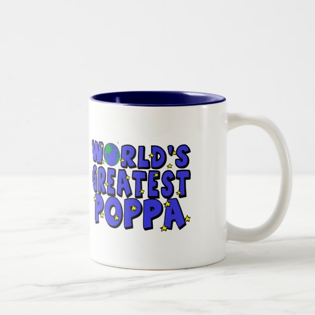 World's Greatest Poppa Two-Tone Coffee Mug (Right)