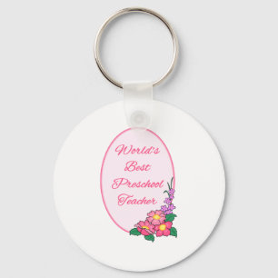 World's Greatest Preschool Teacher Key Ring