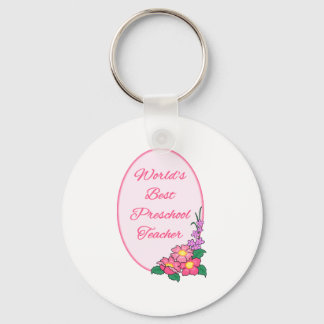 World's Greatest Preschool Teacher Key Ring