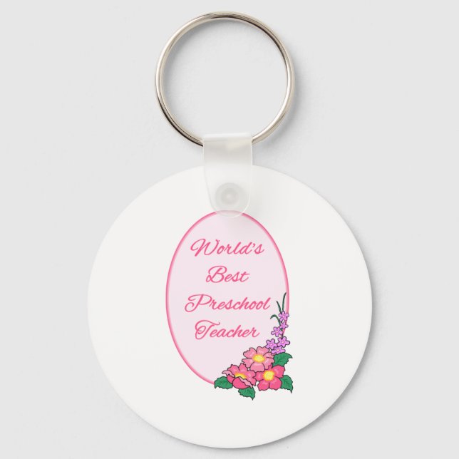 World's Greatest Preschool Teacher Key Ring (Front)