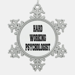Worlds Greatest Psychologist Snowflake Pewter Christmas Ornament