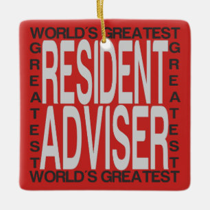 Worlds Greatest Resident Adviser Ceramic Ornament