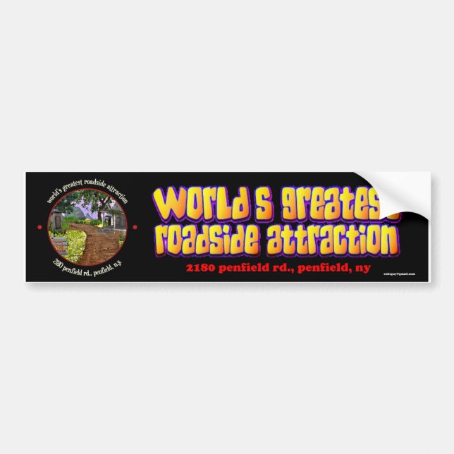 world's greatest roadside attraction bumper sticker (Front)