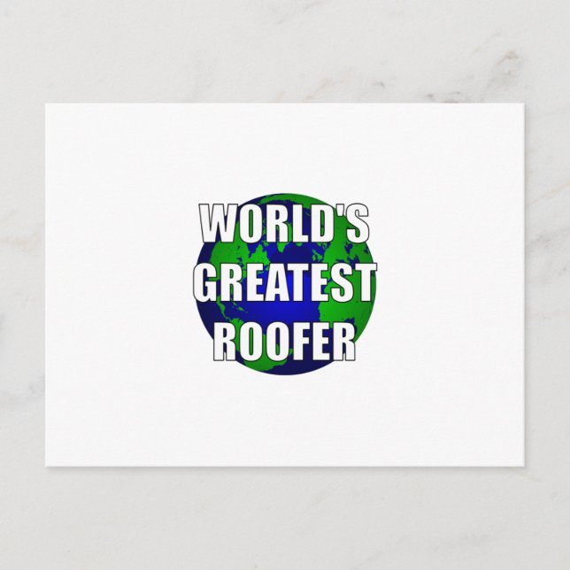 World's Greatest Roofer Postcard (Front)