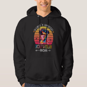 World's Greatest Rottweiler Mum Colourful For Moth Hoodie