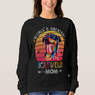 World's Greatest Rottweiler Mum Colourful For Moth Sweatshirt