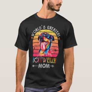 World's Greatest Rottweiler Mum Colourful For Moth T-Shirt