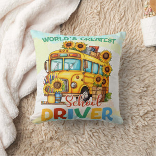 World's Greatest School Bus Driver Cushion
