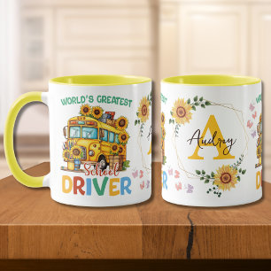 World's Greatest School Bus Driver Personalised Mug