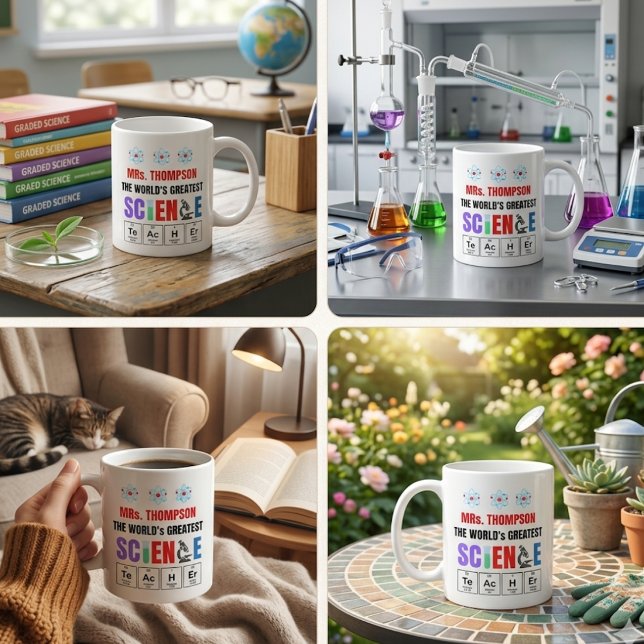 World's Greatest Science Teacher Personalised Coffee Mug (World's Greatest Science Teacher Personalized Coffee Mug)