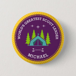 World's Greatest Scout Leader 6 Cm Round Badge