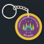 World's Greatest Scout Leader Bottle Opener Key Ring<br><div class="desc">Show some appreciation for your scout leader with this personalised camping themed design. Customise any of the text to suit your needs!</div>