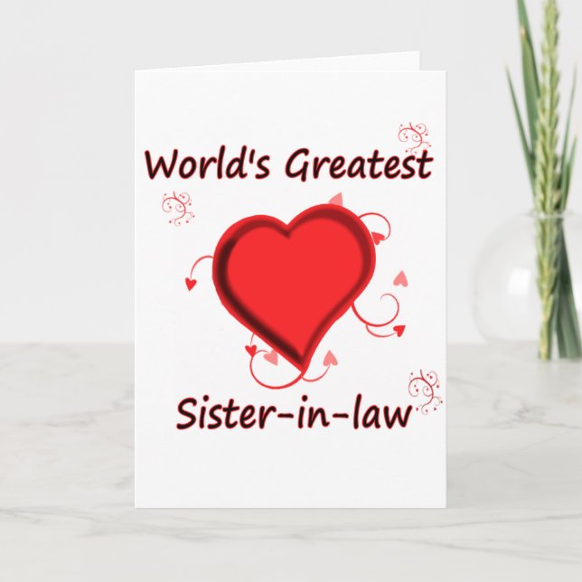 World's Greatest sister-in-law Card (Front)