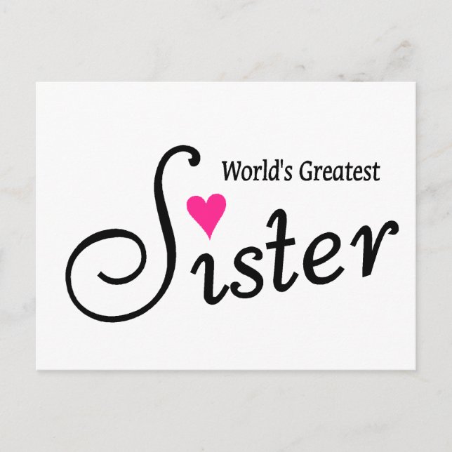 Worlds Greatest Sister Postcard (Front)