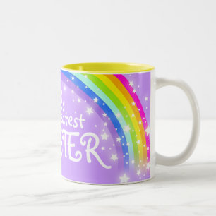 World's greatest SISTER rainbow violet mug