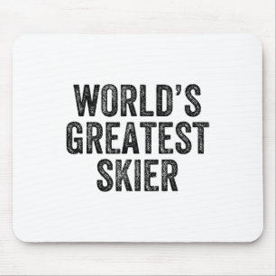 World's Greatest Skier Skiing Ski Snowboard Snowbo Mouse Mat