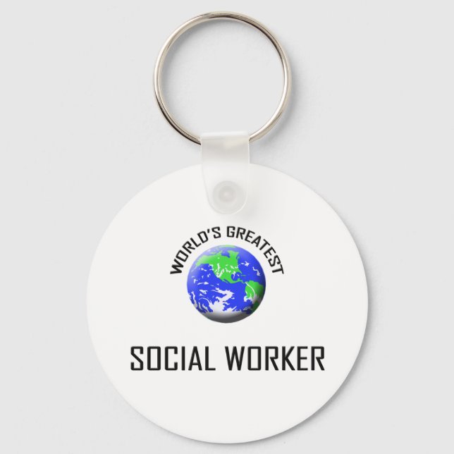 World's Greatest Social Worker Key Ring (Front)