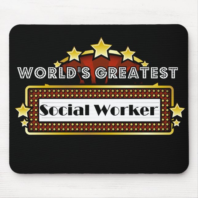 World's Greatest Social Worker Mouse Mat (Front)