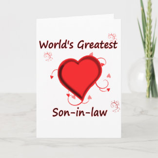 World's Greatest son-in-law Card