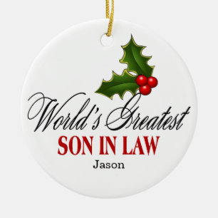 World's Greatest Son In Law Ceramic Tree Decoration