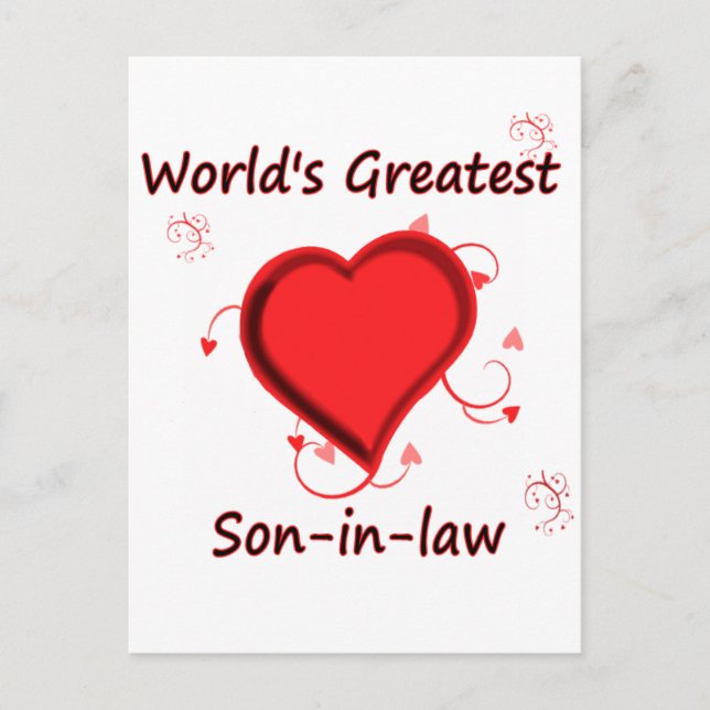 World's Greatest son-in-law Postcard (Front)