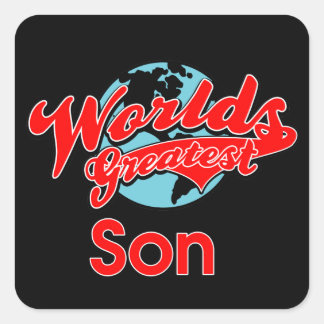World's Greatest Son Square Sticker