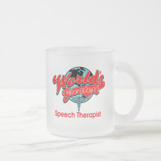 World's Greatest Speech Therapist Frosted Glass Coffee Mug