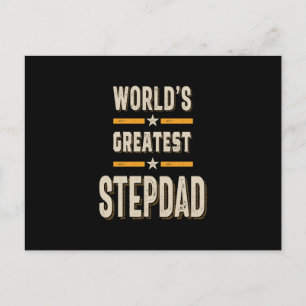 World's Greatest Step-Dad Funny Stepfather Gift Postcard