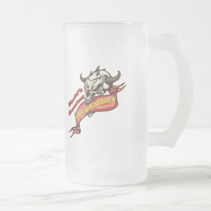 World's Greatest Stepdad Father's Day Gift Frosted Glass Beer Mug