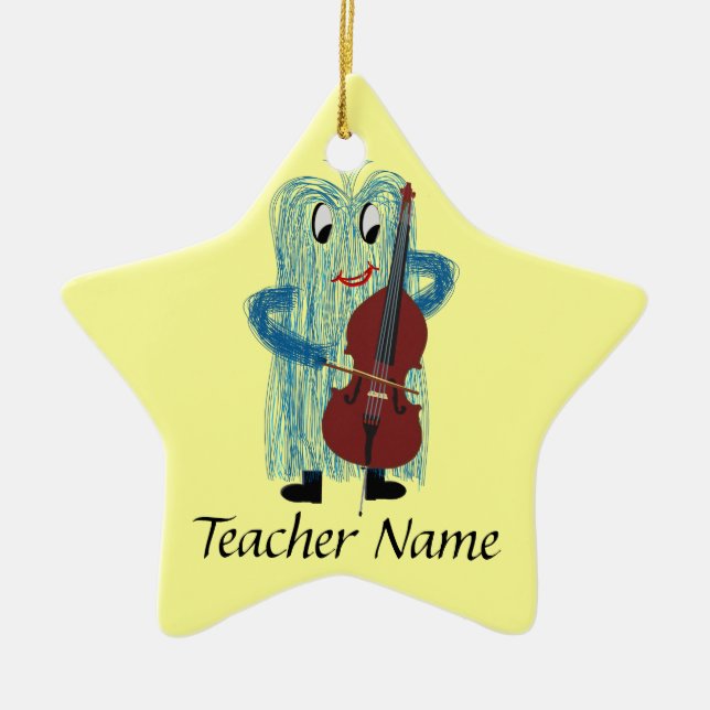 World's Greatest String Teacher! Ceramic Tree Decoration (Front)