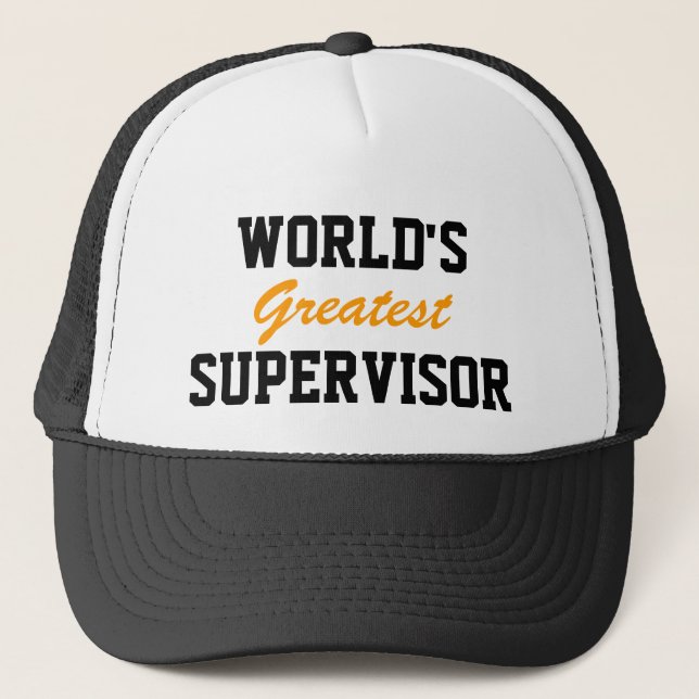 World's greatest supervisor cap (Front)