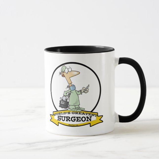 WORLDS GREATEST SURGEON MEN CARTOON MUG (Right)