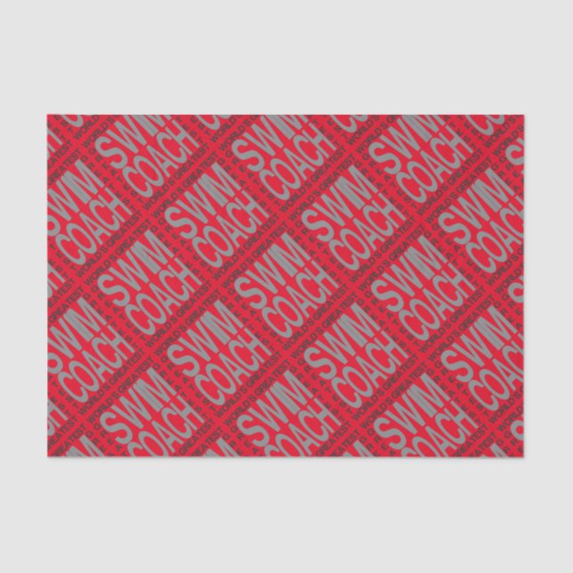 Worlds Greatest Swim Coach Tissue Paper (Front)