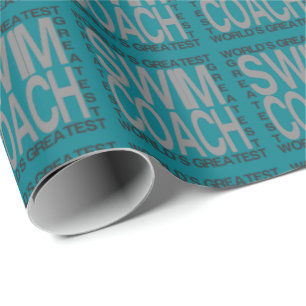 Worlds Greatest Swim Coach Wrapping Paper