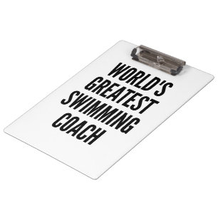 Worlds Greatest Swimming Coach Clipboard