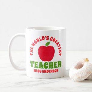 World's Greatest Teacher Apple Coffee Mug