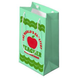 World's Greatest Teacher Apple Small Gift Bag